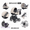 Brano Pro Riko kolor Sand wózek dziecięcy do 22 kg w wersji 2w1