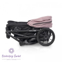 Nuno Pro marki Riko kolor Rose nowoczesny model wózka spacerowego z miękką gondolą.