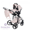 Heart Błysk 3w1 Junama 06 Pink-Silver ekskluzywny wózek dziecięcy