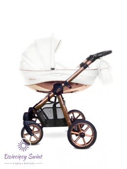 Mommy Glossy Rose Gold White 3w1 BabyActive nowoczesny wózek dziecięcy