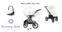 Mommy Glossy Space Grey White 3w1 BabyActive nowoczesny wózek dziecięcy