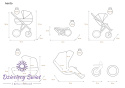 Ivento 3w1 Delicate Flowers Kunert wózek dziecięcy o nowoczesnym design