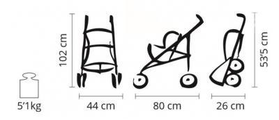 Wózek spacerowy Shom Led - Granatowy Wózek spacerowy Shom Led - Granatowy