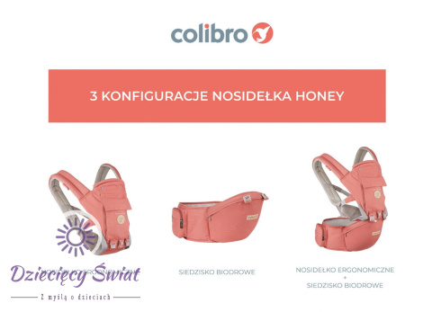 Nosidełko ergonomiczne Honey Colibro FLAMINGO