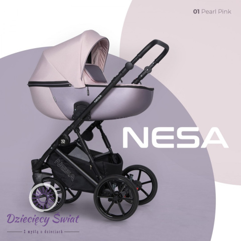 Wózek dziecięcy NESA 2w1 Riko 01 Pearl Pink Nowość 2020