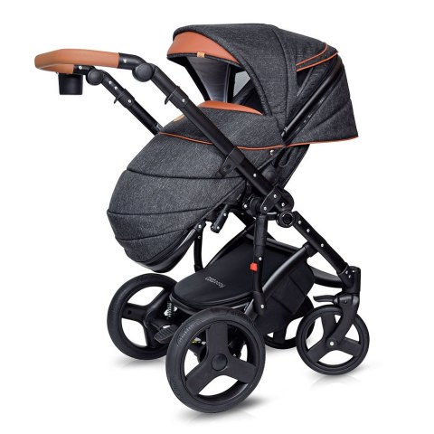 Wózek dziecięcy Quara 2w1 Coto Baby 50 Len Black/Gold Eco Wózek dziecięcy Quara 2w1 Coto Baby 50 Len Black/Gold Eco