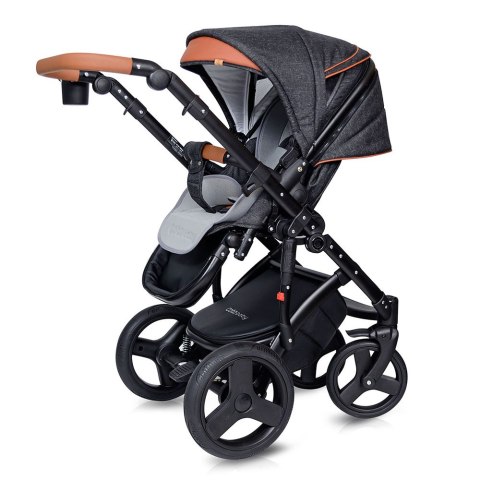 Wózek dziecięcy Quara 2w1 Coto Baby 50 Len Black/Gold Eco Wózek dziecięcy Quara 2w1 Coto Baby 50 Len Black/Gold Eco