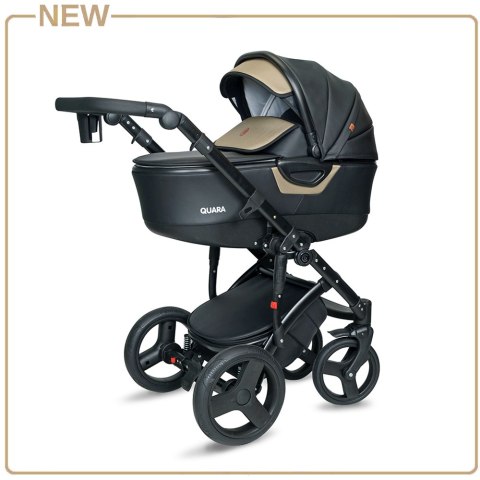 Wózek dziecięcy Quara 2w1 Coto Baby 50 Len Black/Gold Eco Wózek dziecięcy Quara 2w1 Coto Baby 50 Len Black/Gold Eco