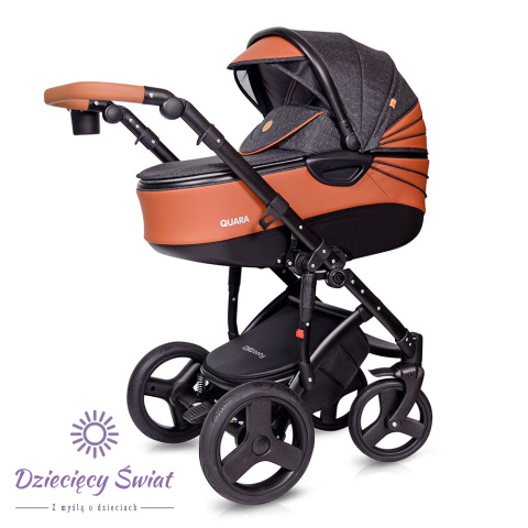 Wózek dziecięcy Quara 2w1 Coto Baby 47 Len Grey Graphite Eco Wózek dziecięcy Quara 2w1 Coto Baby 47 Len Grey Graphite Eco