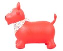 Skoczek byczek gumowy - czerwony z chustą