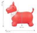 Skoczek byczek gumowy - czerwony z chustą
