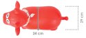Skoczek byczek gumowy - czerwony z chustą