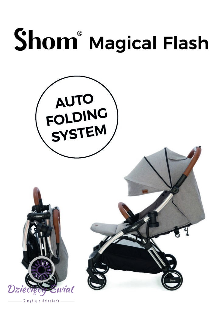 Wózek spacerowy Magical Flash Shom - 4 kolory Wózek spacerowy Magical Flash Shom - 4 kolory