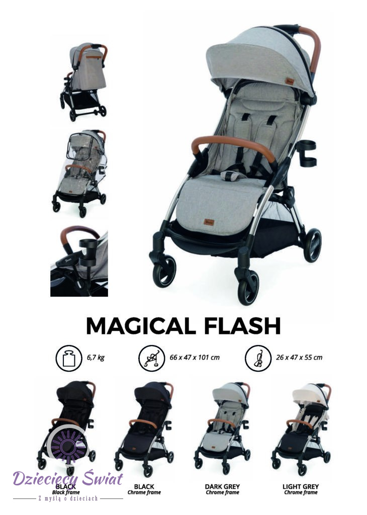 Wózek spacerowy Magical Flash Shom - 4 kolory Wózek spacerowy Magical Flash Shom - 4 kolory