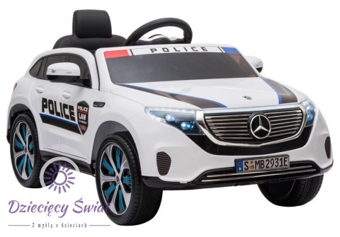 Auto na Akumulator Mercedes EQC 400 Policja Biały