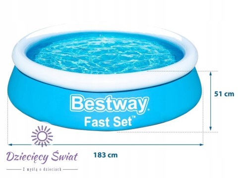 Basen ogrodowy rozporowy 183 x 51 cm Bestway 57392