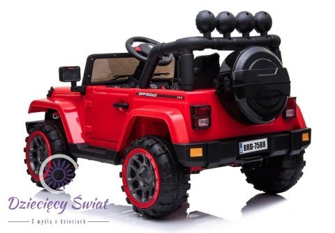 Auto na Akumulator Jeep BRD-7588 Czerwony 4x4