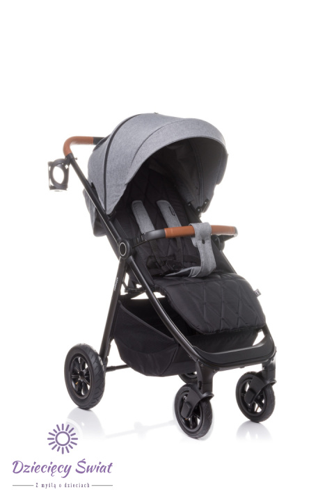 STINGER AIR Light Grey 4baby wózek spacerowy do 22kg na pompowanych kołach