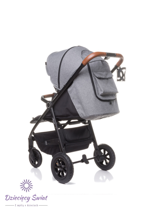 STINGER AIR Light Grey 4baby wózek spacerowy do 22kg na pompowanych kołach