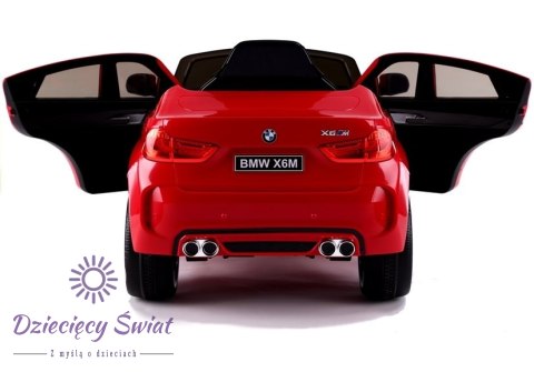 Auto na Akumulator BMW X6 Czerwony Skóra, EVA