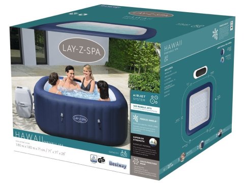 Dmuchane SPA Jacuzzi 6 Osobowe 180 x 71 cm Bestway 60021