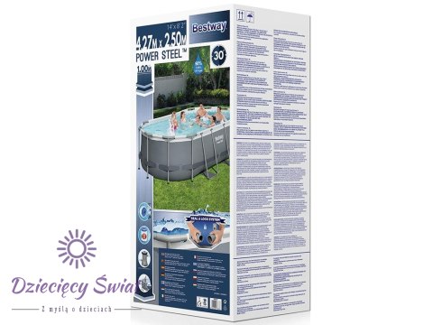 Basen Ogrodowy Stelażowy 427 x 250 x 100 cm Bestway 56620