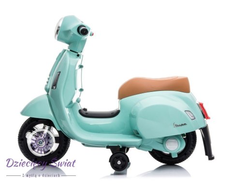 Jeździk akumulatorowy Scooter Vespa turkusowy