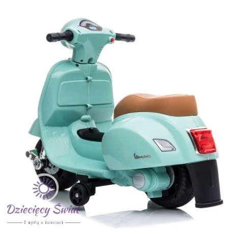 Jeździk akumulatorowy Scooter Vespa turkusowy