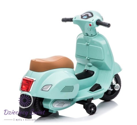 Jeździk akumulatorowy Scooter Vespa turkusowy