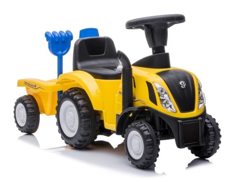 Jeździk traktor z przyczepą New Holland żółty