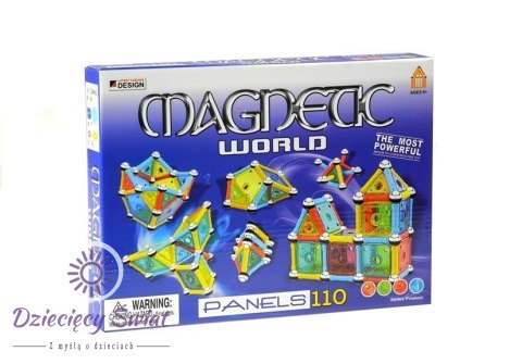 Klocki Magnetyczne Magnetic World 110 Elementów