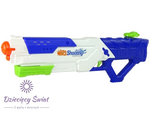 Duży Pistolet na Wodę 1200ml Biało- Niebieski 65 cm