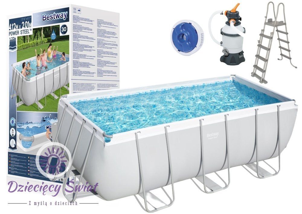 Basen Stelażowy 412 x 201 x 122 cm Bestway 56457 Basen Stelażowy 412 x 201 x 122 cm Bestway 56457