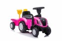 Jeździk traktor z przyczepą New Holland różowy