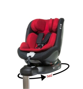 Fotelik Samochodowy 4Baby Nano-Fix Red i-Size 0-18 kg z Obrotową Bazą i Systemem ISOFIX.