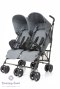 TWINS Grey 4baby wózek spacerowy bliźniaczy typu parasolka