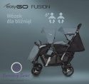 Fusion 2021 easyGO Iron wózek spacerowy dla bliźniąt