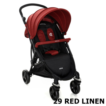 LOCA Coto Baby Red Len komfortowy wózek spacerowy