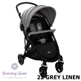 LOCA Coto Baby Grey Len komfortowy wózek spacerowy
