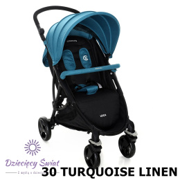 LOCA Coto Baby Turquoise Len komfortowy wózek spacerowy