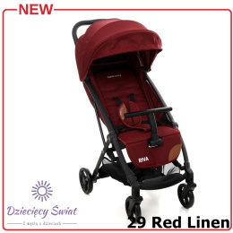 RIVA Coto Baby Red Linen nowoczesny wózek spacerowy