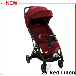 RIVA Coto Baby Red Linen nowoczesny wózek spacerowy