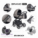 Brano Pro Riko kolor Anthracite wózek dziecięcy do 22 kg w wersji 2w1