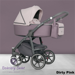 Marla 2w1 Riko kolor Dirty Pink wózek dziecięcy w pastelowych kolorach