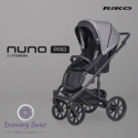 Nuno Pro marki Riko kolor Titanium nowoczesny model wózka spacerowego z miękką gondolą.