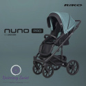 Nuno Pro marki Riko kolor Lagoon nowoczesny model wózka spacerowego z miękką gondolą.