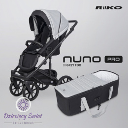 Nuno Pro marki Riko kolor Grey Fox nowoczesny model wózka spacerowego z miękką gondolą.