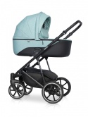 Riko Side 2w1 Mint – Nowoczesny Wózek Dziecięcy z Gondolą i Spacerówką