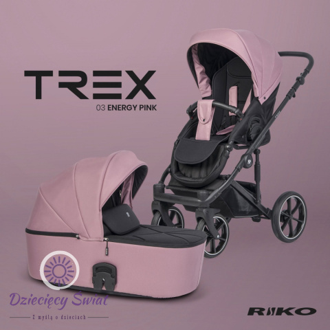 Trex 2w1 marki Riko kolor Energy Pink wózek wielofunkcyjny