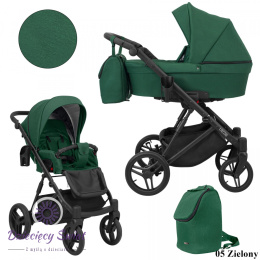 Lazzio 2w1 Kunert kolor Zielony wózek dziecięcy z przestrzena gondolą